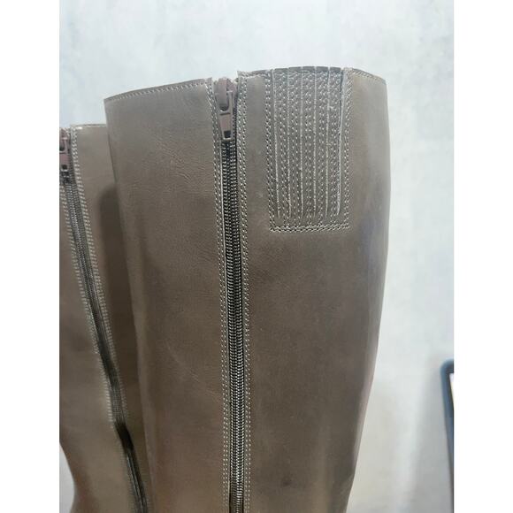 Jeffrey Campbell Womens Leather Maximal High Block Heel Boots Olive Size 9.5 - Picture 10 of 12